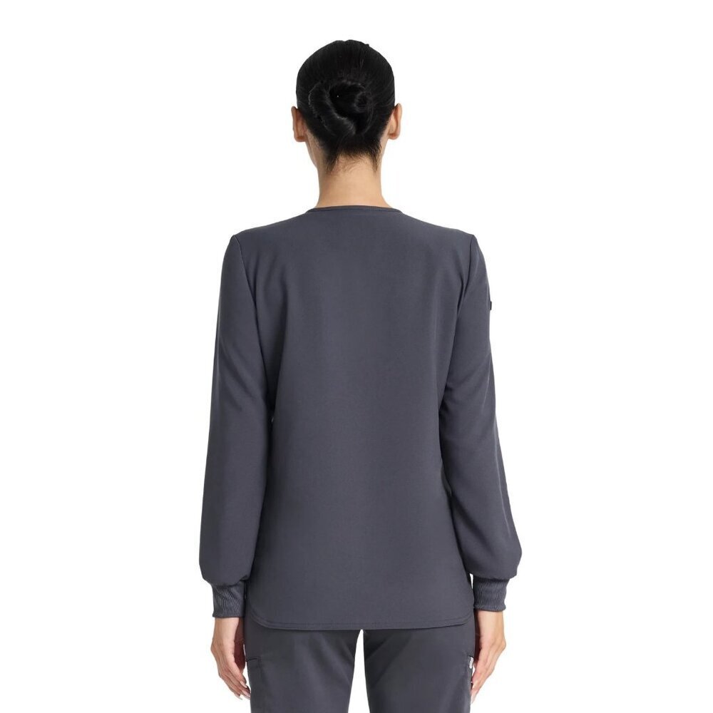 Scrubstar Fashion Seasonal Stretch Snap Warm-up Jacket, Size XL, Relaxed Fit - Picture 6 of 7